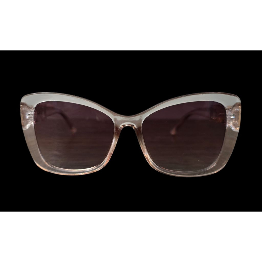 Women's Fashion Clear‎ Brown Cat Eye Glasses One Size